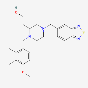 2-[4-(2,1,3-benzothiadiazol-5-ylmethyl)-1-(4-methoxy-2,3-dimethylbenzyl)-2-piperazinyl]ethanol