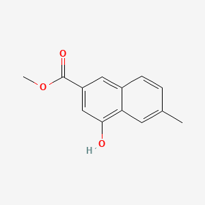 molecular formula C13H12O3 B599944 2-Naphthalenecarboxylic acid, 4-hydroxy-6-methyl-, methyl ester CAS No. 127266-01-7