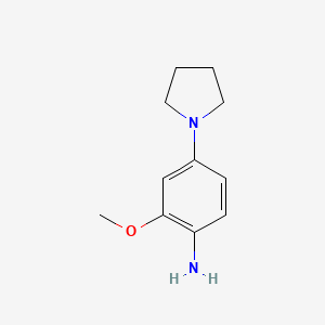 molecular formula C11H16N2O B599946 2-Methoxy-4-(pyrrolidin-1-yl)aniline CAS No. 143525-62-6