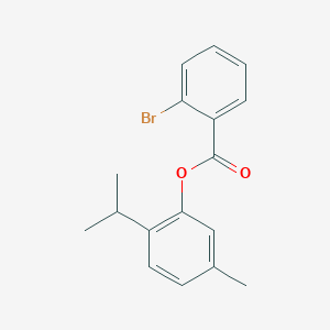 molecular formula C17H17BrO2 B5999462 2-isopropyl-5-methylphenyl 2-bromobenzoate 