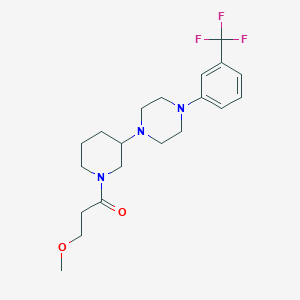 molecular formula C20H28F3N3O2 B5999464 1-[1-(3-methoxypropanoyl)-3-piperidinyl]-4-[3-(trifluoromethyl)phenyl]piperazine 