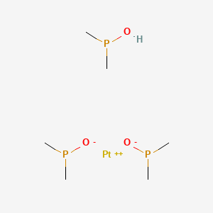 molecular formula C6H19O3P3Pt B599949 Hydrido(dimethylphosphinous acid-kP)[hydrogen bis(dimethylphosphinito-kP)]platinum(II) CAS No. 173416-05-2