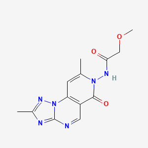 molecular formula C13H14N6O3 B5999494 N-(2,8-dimethyl-6-oxopyrido[3,4-e][1,2,4]triazolo[1,5-a]pyrimidin-7(6H)-yl)-2-methoxyacetamide 