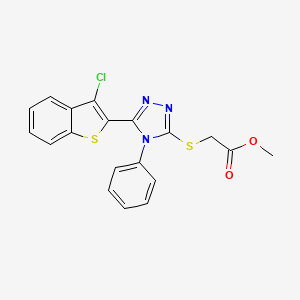 methyl {[5-(3-chloro-1-benzothien-2-yl)-4-phenyl-4H-1,2,4-triazol-3-yl]thio}acetate