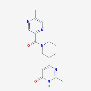 molecular formula C16H19N5O2 B5999528 2-methyl-6-{1-[(5-methylpyrazin-2-yl)carbonyl]piperidin-3-yl}pyrimidin-4(3H)-one 