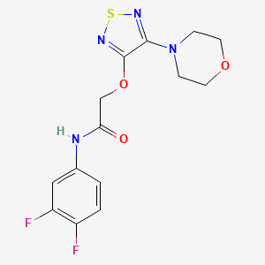 N-(3,4-difluorophenyl)-2-{[4-(morpholin-4-yl)-1,2,5-thiadiazol-3-yl]oxy}acetamide