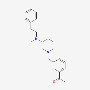 1-[3-({3-[methyl(2-phenylethyl)amino]-1-piperidinyl}methyl)phenyl]ethanone