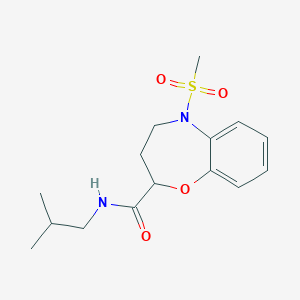 5-METHANESULFONYL-N-(2-METHYLPROPYL)-2,3,4,5-TETRAHYDRO-1,5-BENZOXAZEPINE-2-CARBOXAMIDE