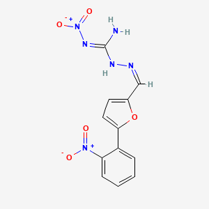 2-nitro-1-[(Z)-[5-(2-nitrophenyl)furan-2-yl]methylideneamino]guanidine