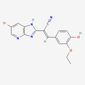 2-(6-bromo-1H-imidazo[4,5-b]pyridin-2-yl)-3-(3-ethoxy-4-hydroxyphenyl)acrylonitrile