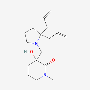 3-[[2,2-Bis(prop-2-enyl)pyrrolidin-1-yl]methyl]-3-hydroxy-1-methylpiperidin-2-one