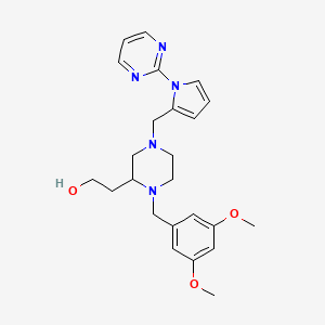 2-(1-(3,5-dimethoxybenzyl)-4-{[1-(2-pyrimidinyl)-1H-pyrrol-2-yl]methyl}-2-piperazinyl)ethanol