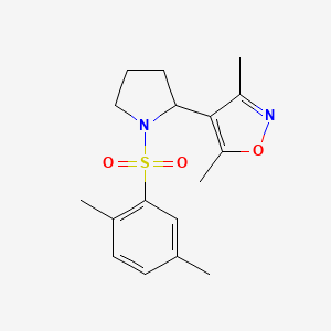 4-{1-[(2,5-dimethylphenyl)sulfonyl]-2-pyrrolidinyl}-3,5-dimethylisoxazole