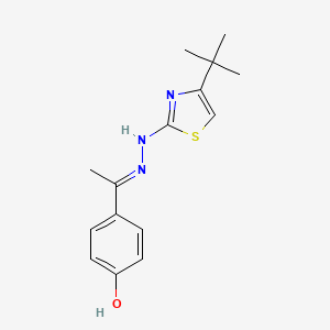 molecular formula C15H19N3OS B5999632 1-(4-hydroxyphenyl)ethanone (4-tert-butyl-1,3-thiazol-2-yl)hydrazone 