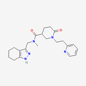 N-methyl-6-oxo-1-[2-(2-pyridinyl)ethyl]-N-(4,5,6,7-tetrahydro-1H-indazol-3-ylmethyl)-3-piperidinecarboxamide