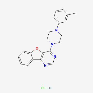 molecular formula C21H21ClN4O B5999686 4-[4-(3-methylphenyl)piperazin-1-yl][1]benzofuro[3,2-d]pyrimidine hydrochloride 