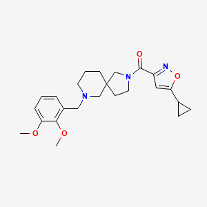 molecular formula C24H31N3O4 B5999719 2-[(5-cyclopropyl-3-isoxazolyl)carbonyl]-7-(2,3-dimethoxybenzyl)-2,7-diazaspiro[4.5]decane 