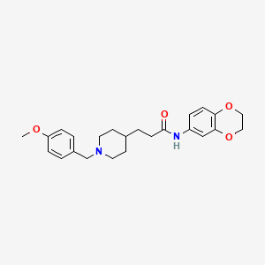 N-(2,3-dihydro-1,4-benzodioxin-6-yl)-3-[1-(4-methoxybenzyl)-4-piperidinyl]propanamide