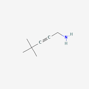 molecular formula C7H13N B599973 4,4-二甲基-2-戊炔-1-胺 CAS No. 113439-90-0