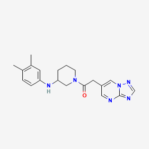 molecular formula C20H24N6O B5999757 N-(3,4-dimethylphenyl)-1-([1,2,4]triazolo[1,5-a]pyrimidin-6-ylacetyl)-3-piperidinamine 