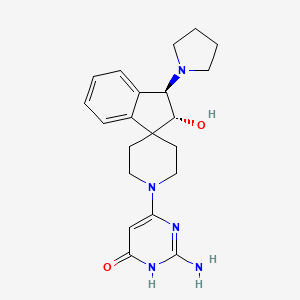 (2R*,3R*)-1'-(2-amino-6-hydroxy-4-pyrimidinyl)-3-(1-pyrrolidinyl)-2,3-dihydrospiro[indene-1,4'-piperidin]-2-ol