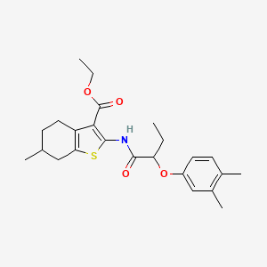 ethyl 2-{[2-(3,4-dimethylphenoxy)butanoyl]amino}-6-methyl-4,5,6,7-tetrahydro-1-benzothiophene-3-carboxylate