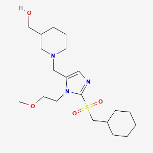 (1-{[2-[(cyclohexylmethyl)sulfonyl]-1-(2-methoxyethyl)-1H-imidazol-5-yl]methyl}-3-piperidinyl)methanol