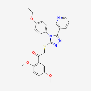 molecular formula C25H24N4O4S B5999812 1-(2,5-dimethoxyphenyl)-2-{[4-(4-ethoxyphenyl)-5-(3-pyridinyl)-4H-1,2,4-triazol-3-yl]thio}ethanone CAS No. 477329-67-2