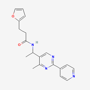 3-(2-furyl)-N-{1-[4-methyl-2-(4-pyridinyl)-5-pyrimidinyl]ethyl}propanamide