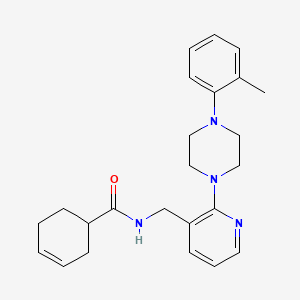 N-({2-[4-(2-methylphenyl)-1-piperazinyl]-3-pyridinyl}methyl)-3-cyclohexene-1-carboxamide