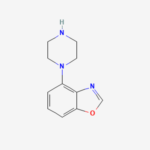 molecular formula C11H13N3O B599983 4-(哌嗪-1-基)苯并[d]恶唑 CAS No. 105684-82-0