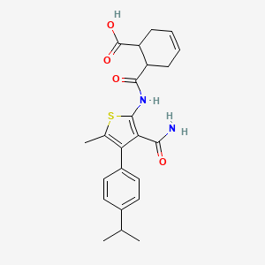 6-({[3-(aminocarbonyl)-4-(4-isopropylphenyl)-5-methyl-2-thienyl]amino}carbonyl)-3-cyclohexene-1-carboxylic acid