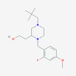 2-[4-(2,2-dimethylpropyl)-1-(2-fluoro-4-methoxybenzyl)-2-piperazinyl]ethanol