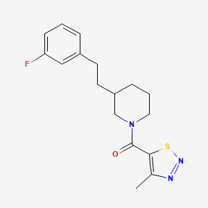 [3-[2-(3-Fluorophenyl)ethyl]piperidin-1-yl]-(4-methylthiadiazol-5-yl)methanone