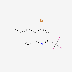 molecular formula C11H7BrF3N B599995 4-溴-6-甲基-2-(三氟甲基)喹啉 CAS No. 18706-27-9