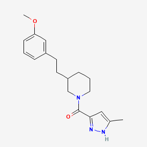 3-[2-(3-methoxyphenyl)ethyl]-1-[(5-methyl-1H-pyrazol-3-yl)carbonyl]piperidine