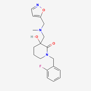 1-(2-fluorobenzyl)-3-hydroxy-3-{[(5-isoxazolylmethyl)(methyl)amino]methyl}-2-piperidinone