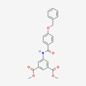 molecular formula C24H21NO6 B5999974 Dimethyl 5-[(4-phenylmethoxybenzoyl)amino]benzene-1,3-dicarboxylate 