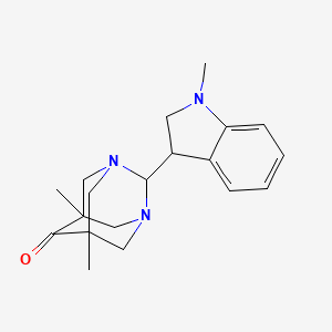 5,7-dimethyl-2-(1-methyl-2,3-dihydro-1H-indol-3-yl)-1,3-diazatricyclo[3.3.1.1~3,7~]decan-6-one