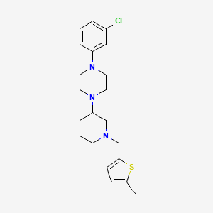 1-(3-chlorophenyl)-4-{1-[(5-methyl-2-thienyl)methyl]-3-piperidinyl}piperazine