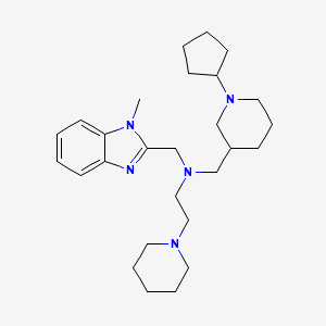 N-[(1-cyclopentyl-3-piperidinyl)methyl]-N-[(1-methyl-1H-benzimidazol-2-yl)methyl]-2-(1-piperidinyl)ethanamine