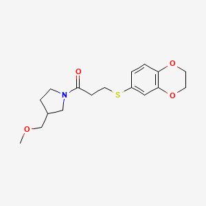 1-[3-(2,3-dihydro-1,4-benzodioxin-6-ylthio)propanoyl]-3-(methoxymethyl)pyrrolidine