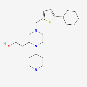 2-[4-[(5-cyclohexyl-2-thienyl)methyl]-1-(1-methyl-4-piperidinyl)-2-piperazinyl]ethanol