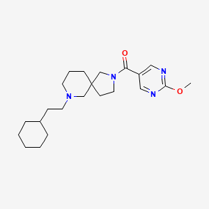 molecular formula C22H34N4O2 B6000077 7-(2-cyclohexylethyl)-2-[(2-methoxy-5-pyrimidinyl)carbonyl]-2,7-diazaspiro[4.5]decane 