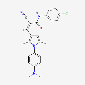 N-(4-chlorophenyl)-2-cyano-3-{1-[4-(dimethylamino)phenyl]-2,5-dimethyl-1H-pyrrol-3-yl}acrylamide