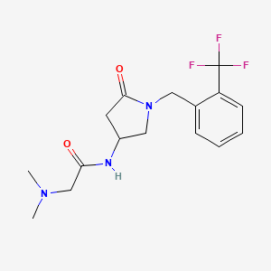 N~2~,N~2~-dimethyl-N~1~-{5-oxo-1-[2-(trifluoromethyl)benzyl]-3-pyrrolidinyl}glycinamide