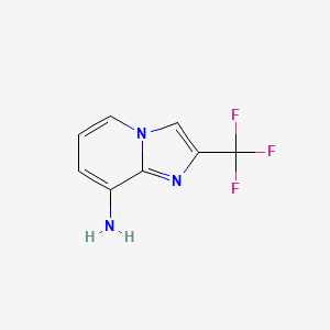 molecular formula C8H6F3N3 B600014 2-(Trifluoromethyl)imidazo[1,2-a]pyridin-8-amine CAS No. 185133-82-8
