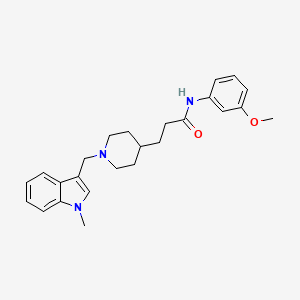 N-(3-methoxyphenyl)-3-{1-[(1-methyl-1H-indol-3-yl)methyl]-4-piperidinyl}propanamide