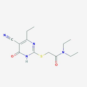 2-[(5-cyano-4-ethyl-6-oxo-1,6-dihydro-2-pyrimidinyl)thio]-N,N-diethylacetamide