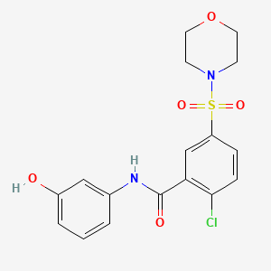 2-chloro-N-(3-hydroxyphenyl)-5-(4-morpholinylsulfonyl)benzamide